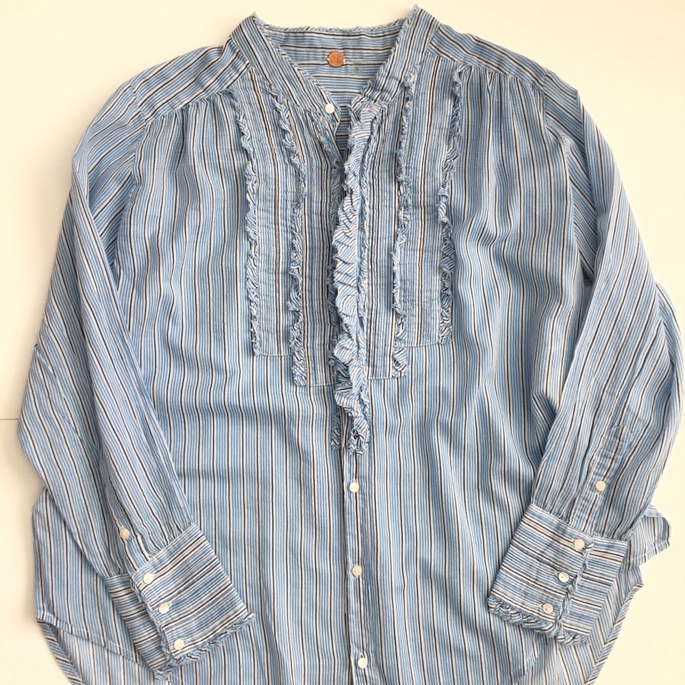Free People FP One Shirt “Montana” Blue Size XS